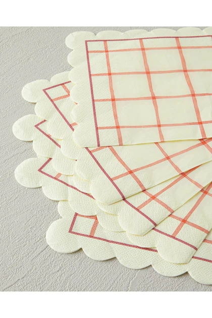 دستمال کاغذی English Home مدل Retro Gingham - کرم