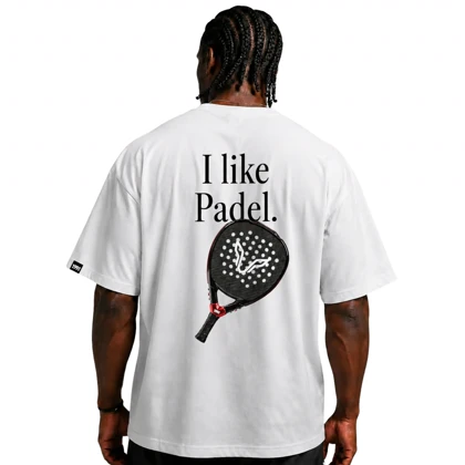 تیشرت مردانه زنانه اورسایز نخی 1991 I Like Padel مدل TS19113