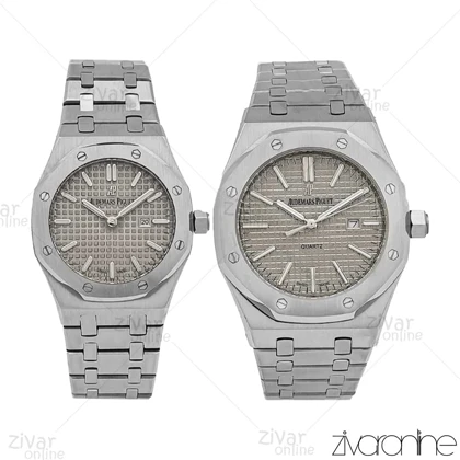 ست ساعت اودمار پیگه (AP) سیلور صفحه طوسی 106680