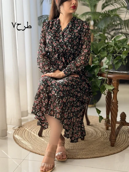 پیراهن حریر آوا کد2537