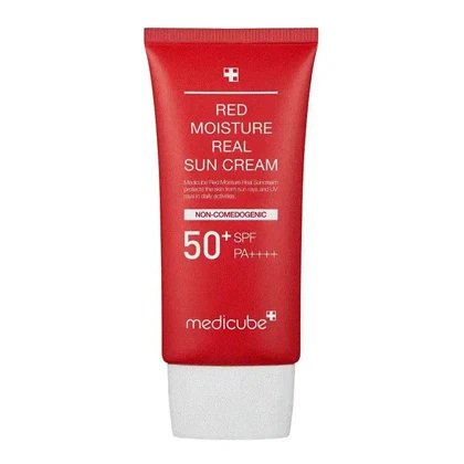 کرم ضد آفتاب مرطوب کننده red moisture ral مدیکیوب SPF50 حجم 50 میلی لیتر