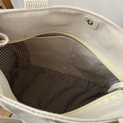 توت بگ کرمی طرح Be kind ساک پارچه ای سایز اسمال