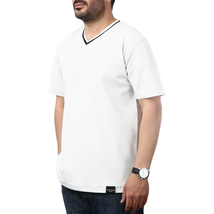 تیشرت آستین کوتاه یقه هفت مردانه کاکتوس مدل 2612542