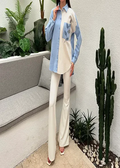 شومیز فوتر دورنگ