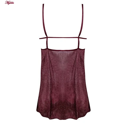 لباس خواب زنانه رنگ زرشکی مدل 5244-2097