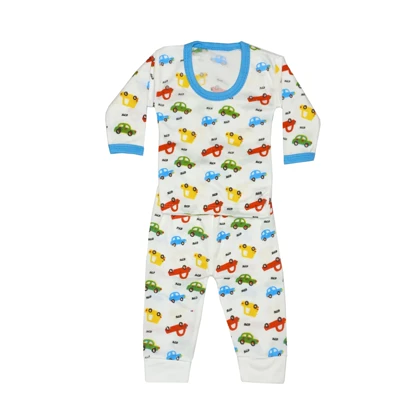 ست تیشرت آستین بلند و شلوار نوزادی مدل ماشین ها کد 081