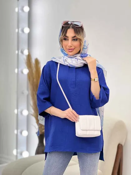 مانتو جلو بسته دکمه مخفی