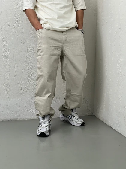 شلوار مردانه کتان بگ HAYTAN