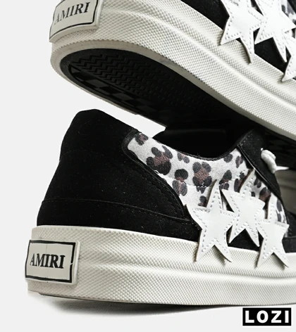 کفش اسنیکرزمشکی طوسی سفید Amiri Stars v2 مدل 7070