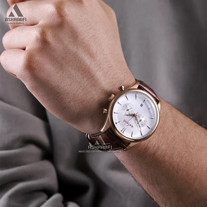 ساعت اکسنت بند چرمی Axcent AX183006RGW