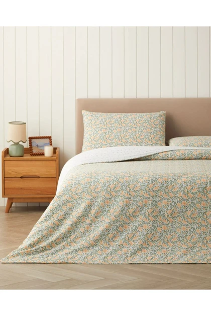 سرویس روتختی دو نفره English Home مدل Meadows Light پنبه - زرد