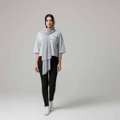 کراپ تیشرت آستین کوتاه زنانه مدل آماندیس AM260