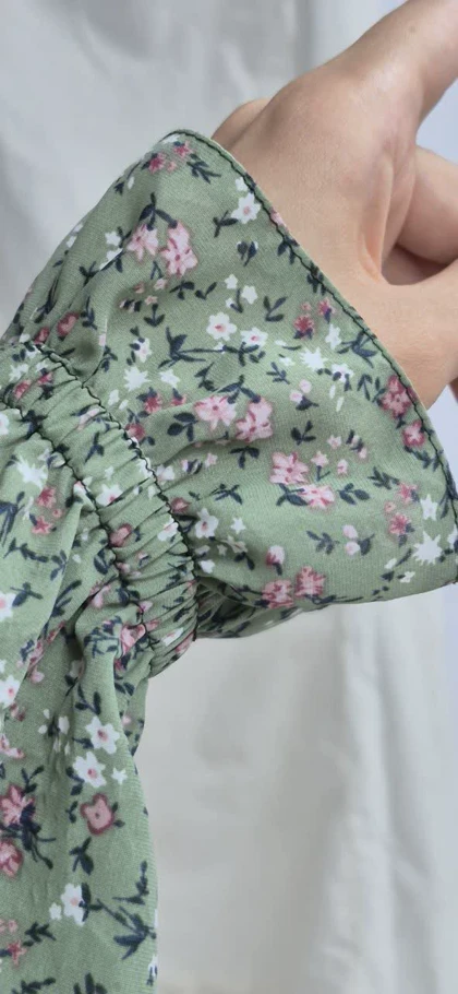 شومیز عروسکی چین‌دار گل بهار