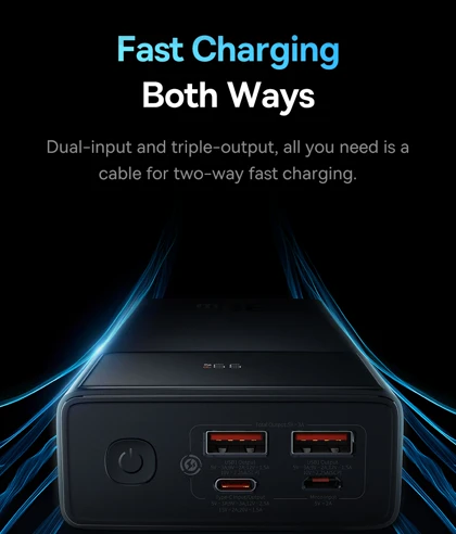 پاوربانک 30 وات بیسوس مدل Star-Lord Fast Charging ظرفیت 10000 میلی آمپر ساعت
