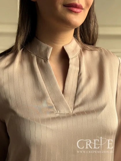 شومیز ساتن کوک قاپکدار