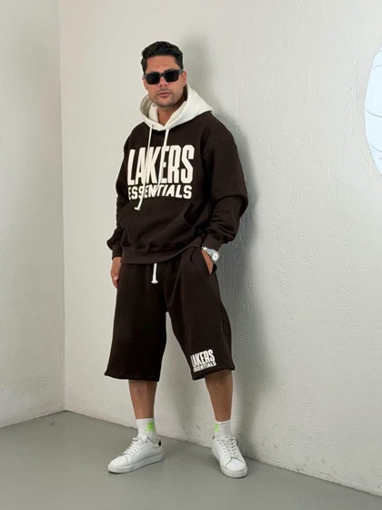 ست هودی و شلوارک9027LAKERS
