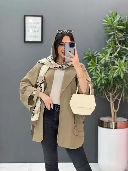 مانتو لینن آستین برش‌دار