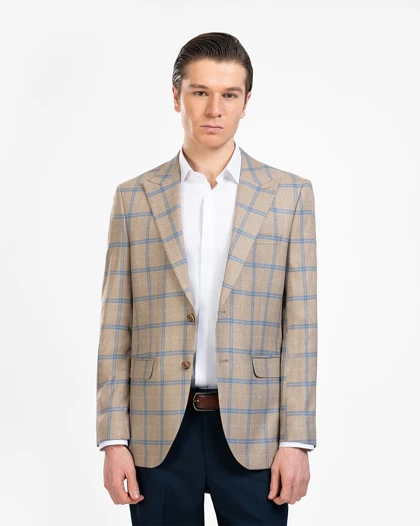 کت تک مردانه چهارخانه کد 400/83