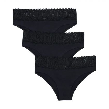 شورت اسلیپ نخی زنانه با حاشیه دانتل برند بوندز bonds