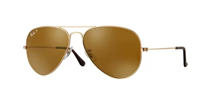 عینک آفتابی RayBan 3025 Aviator Gold Brown Classic Polarized