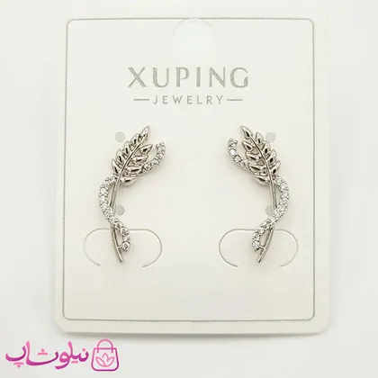 گوشواره میخی ژوپینگ دخترانه طرح شاخه برگ