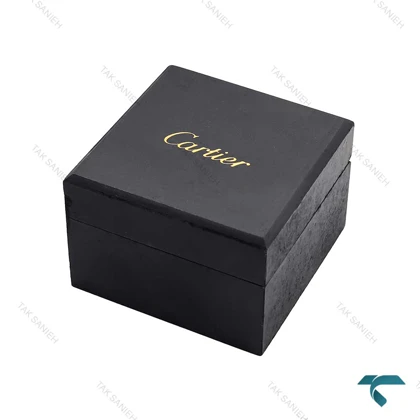 ساعت کارتیر Santos De Cartier مردانه سیلور مشکی بند چرم Cartier-7306-G