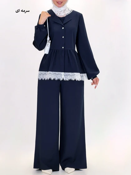 7145-کت و شلوار دانتل