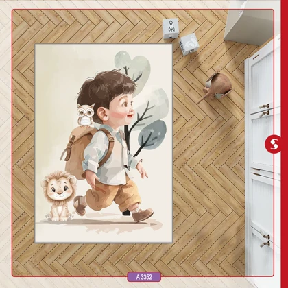 فرشینه اتاق کودک برند مینوریا طرح پسرانه کد p-500