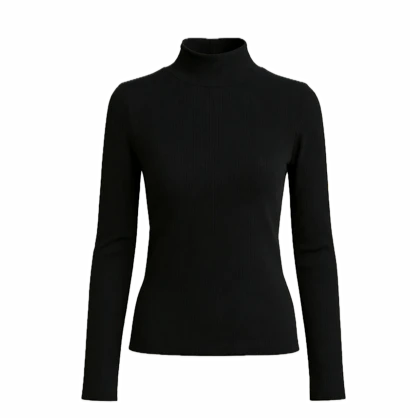 بلوز آستین بلند زنانه پپا مدل Turtleneck رنگ مشکی