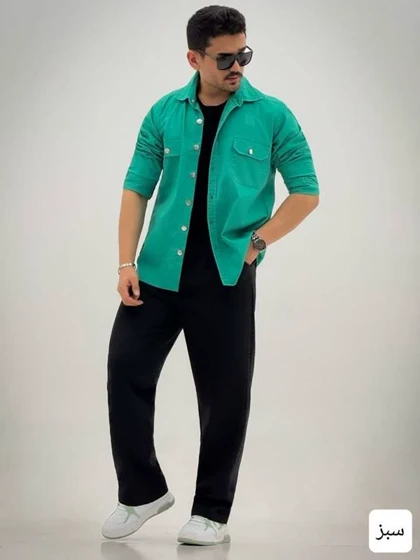 پیراهن مردانه کتان شافل_کد4221