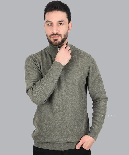 تیشرت نیم زیپ آستین بلند یقه اسکی 2900