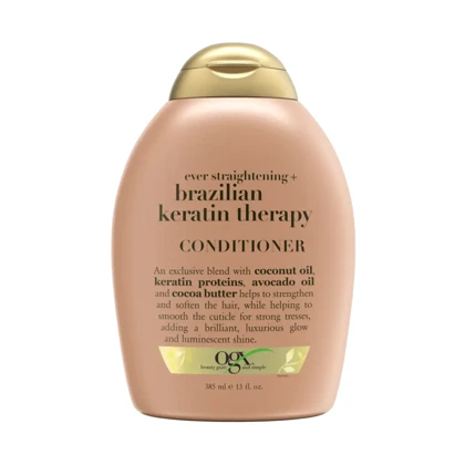 نرم کننده مو او جی ایکس مدل Brezilian Keratin Therapy حجم 385ml