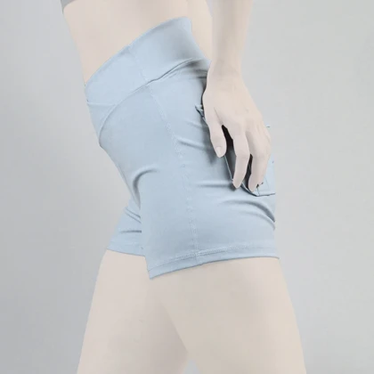 شورتک کارگو ورزشی زنانه آدیداس مدل A-3115 آبی روشن