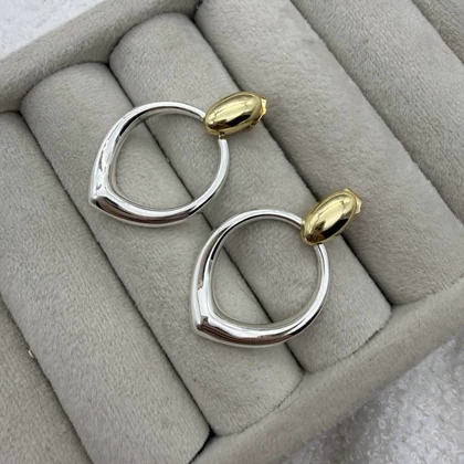 گوشواره طرح اشک توخالی