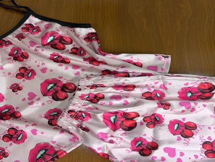 ست تاپ و شلوارک طرح چری 188