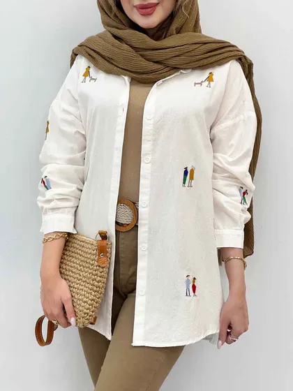 مانتو گلدوزی کارولین