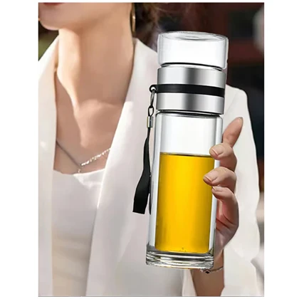 فلاسک شیشه ای دمنوش در دوحجم