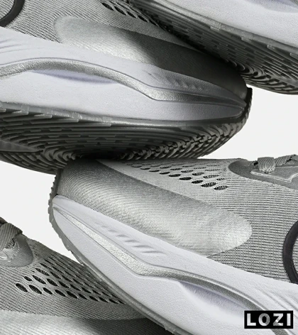 کفش کتانی مردانه و زنانه طوسی سفید NIKE zoom x smiley