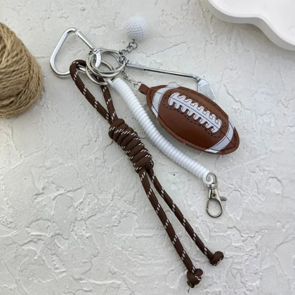 آویز کیف طرح توپ بیسبال چرمی