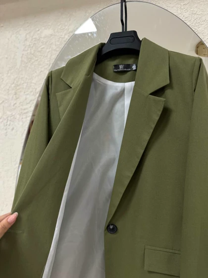 کت لینن زارا سبز 404