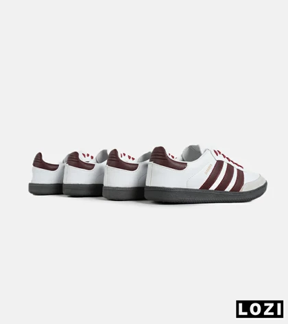 کفش کتانی زنانه سفید زرشکی ADIDAS Samba مدل 7173