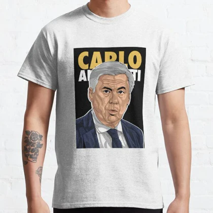 تیشرت ورزشی رئال مادرید | تیشرت Real Madrid CF طرح Carlo Ancelotti کد 143730