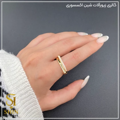 انگشتر زنانه مینا کاری شده / ابکاری نقره کد azm05
