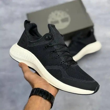 کفش تیمبرلند مشکی کرم مردانه Timberland Black Cream Knit Sneaker