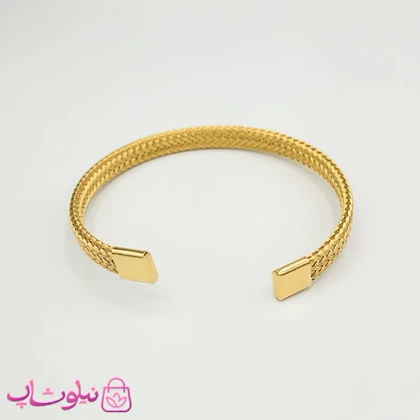 بنگل حصیری مردانه استیل طلایی رنگ کد 1991