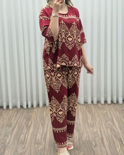 بلوز شلوار نخ آلمان R7587