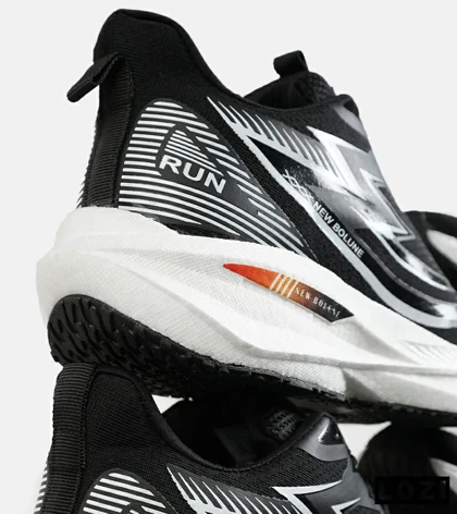 کفش کتانی مردانه و زنانه مشکی طوسی GENERIC All Run مدل 7207