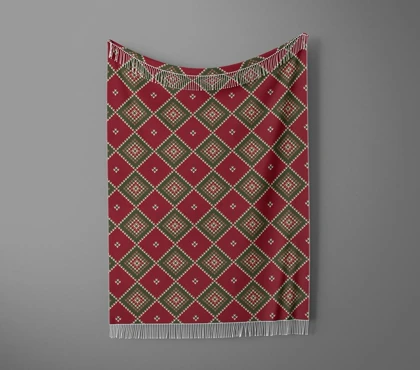 شال مبل ریش دار sofa shawl 392