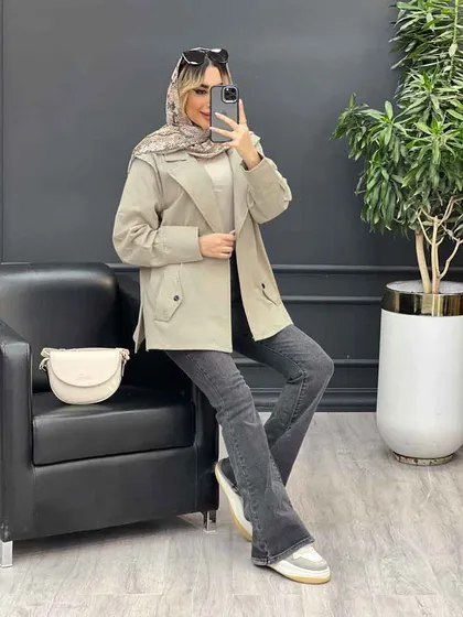 مانتو لینن سرشانه ژیله