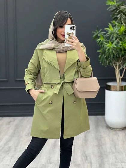 بارانی چهاردکمه یقه دوبل